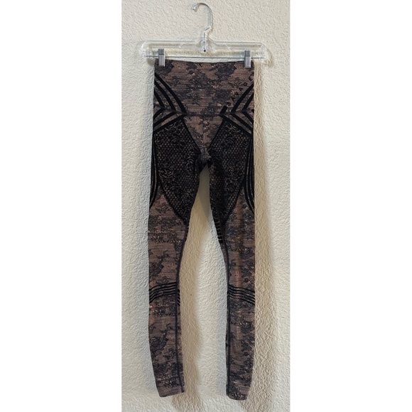 Savage X Fenty Leggings Lace High Rise Athleisure Sporty Black Small - Picture 3 of 12